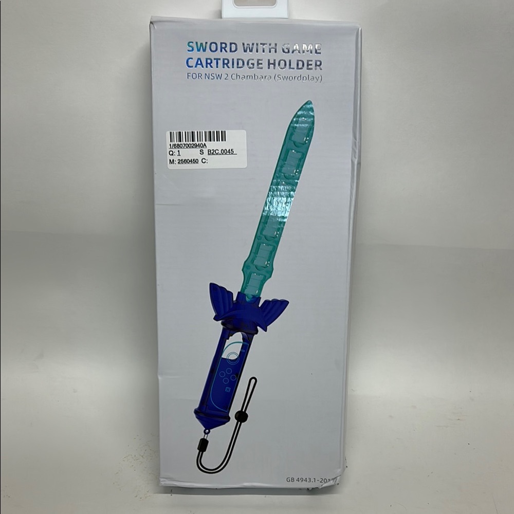 Blue Sword Game Cartridge Holder for the switch2 Nintendo Skyward Sword